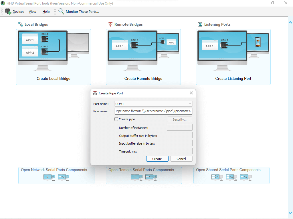 Com port emulator for usb